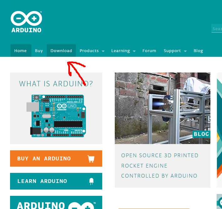 Раздел загрузки ПО для Arduino