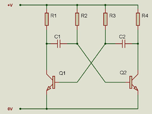 Схема мультивибратора на транзисторах